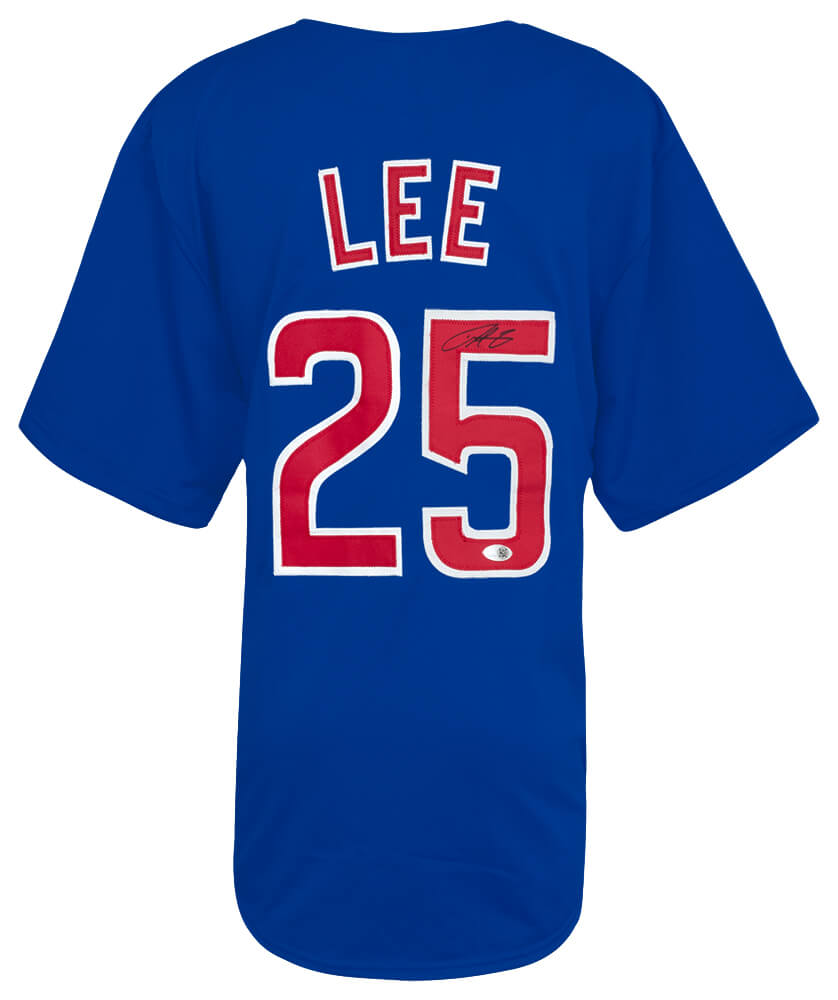 Derrek Lee Signed Blue Custom Baseball Jersey - (JSA)