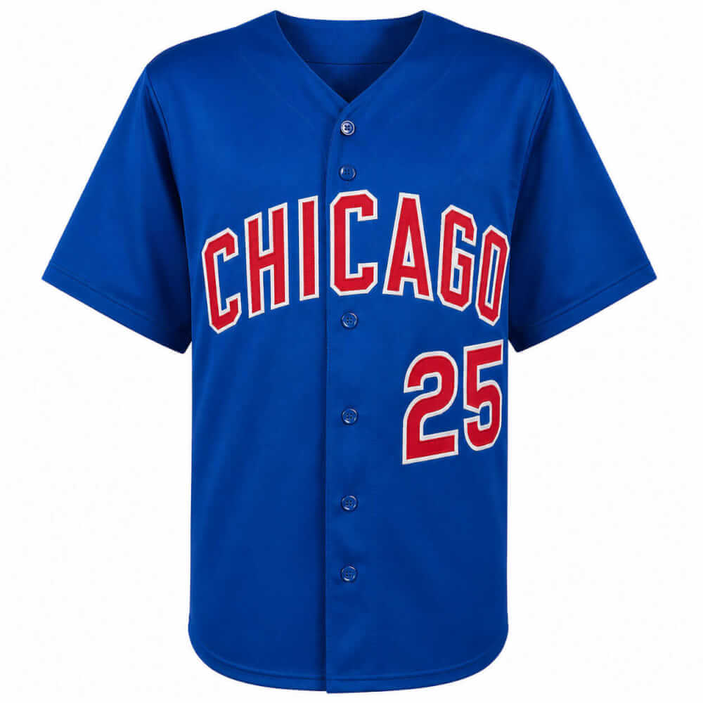 Derrek Lee Signed Blue Custom Baseball Jersey w/05 NL Batting Champ