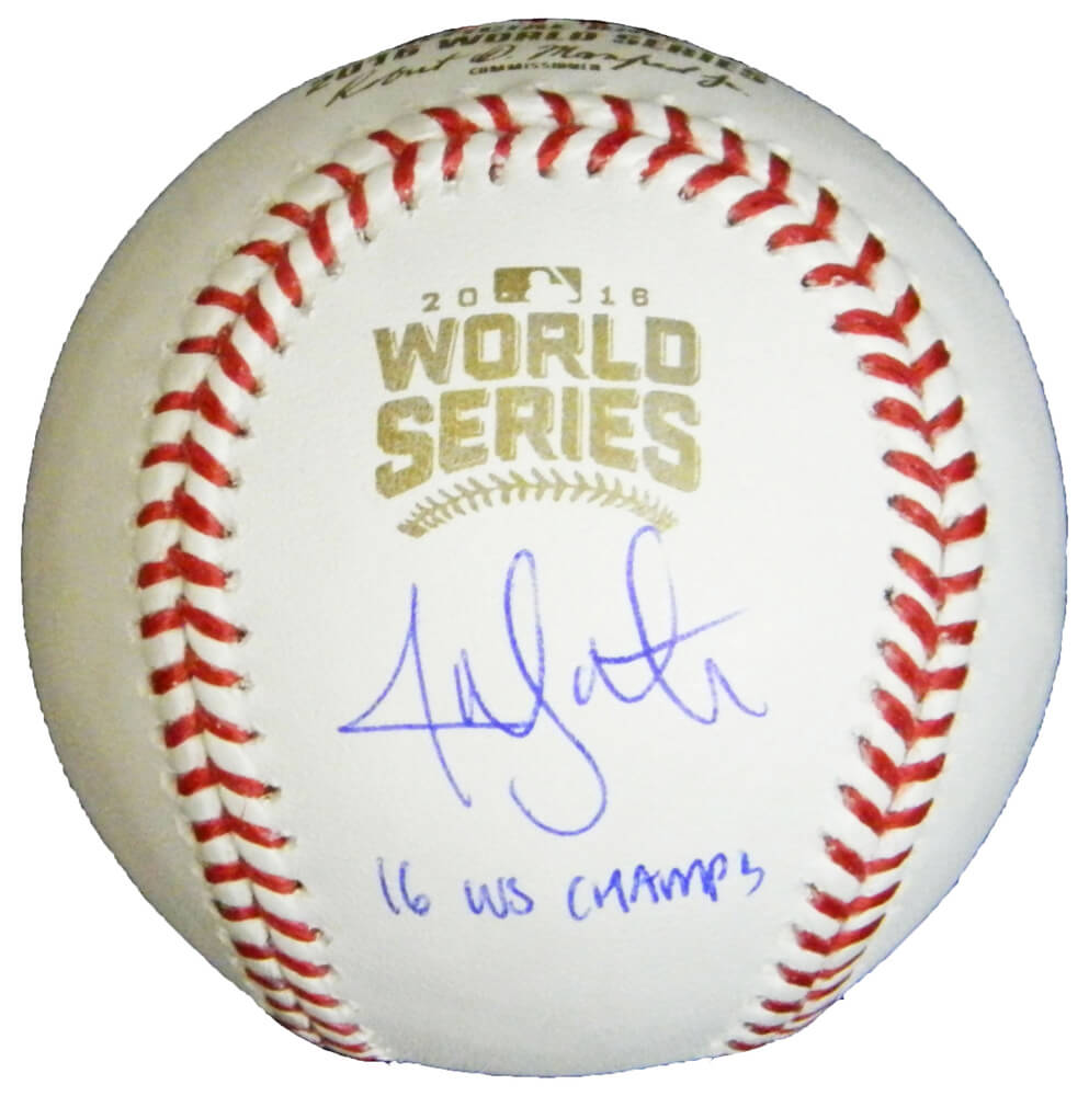 Jon Lester Signed Rawlings Official 2016 World Series Baseball w/16 WS Champs