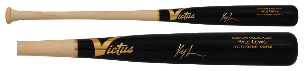 Kyle Lewis Signed Victus Game Model Black Baseball Bat - (Fanatics)