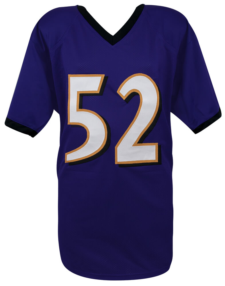 Ray Lewis Signed Purple Custom Football Jersey