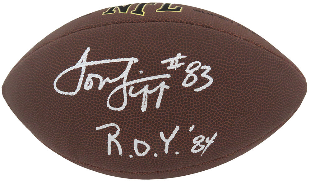 Louis Lipps Signed Wilson Super Grip Full Size NFL Football w/ROY'84