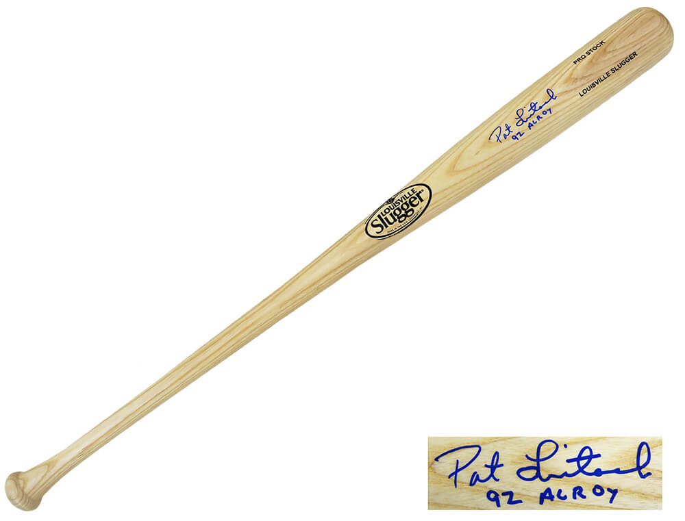 Pat Listach Signed Louisville Slugger Pro Stock Blonde Baseball Bat w/92 AL ROY