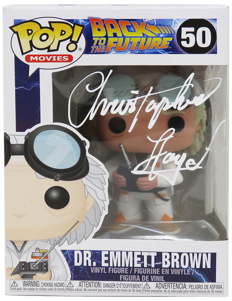 Christopher Lloyd Signed Back To The Future Dr Emmett Brown Funko Pop Doll #50