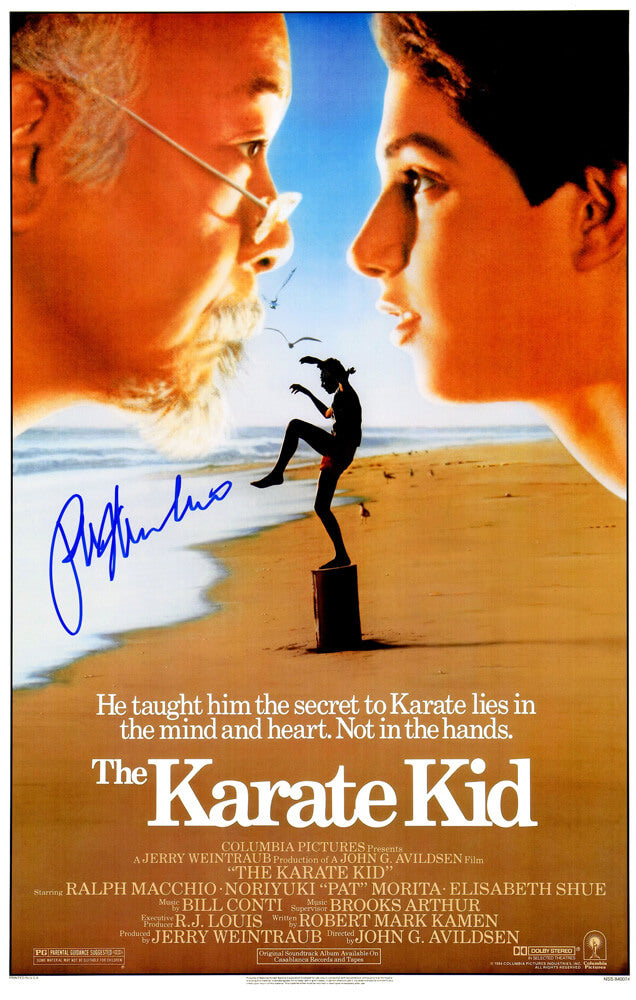 Ralph Macchio Signed The Karate Kid 11x17 Movie Poster