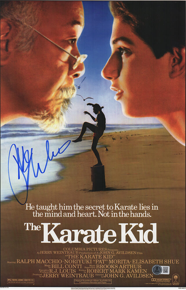 Ralph Macchio Signed The Karate Kid 11x17 Movie Poster - (Beckett)