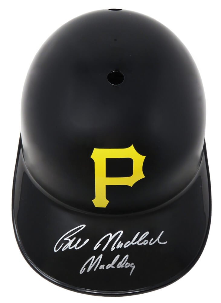 Bill Madlock Signed Pittsburgh Pirates Replica Batting Helmet w/Mad Dog