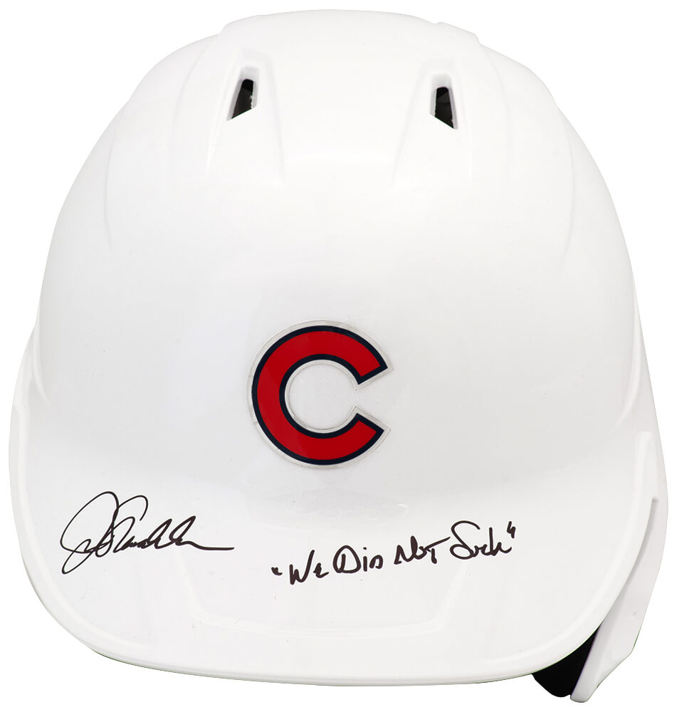 Joe Maddon Signed Chicago Cubs White Rawlings Full Size Batting Helmet w/We Did Not Suck