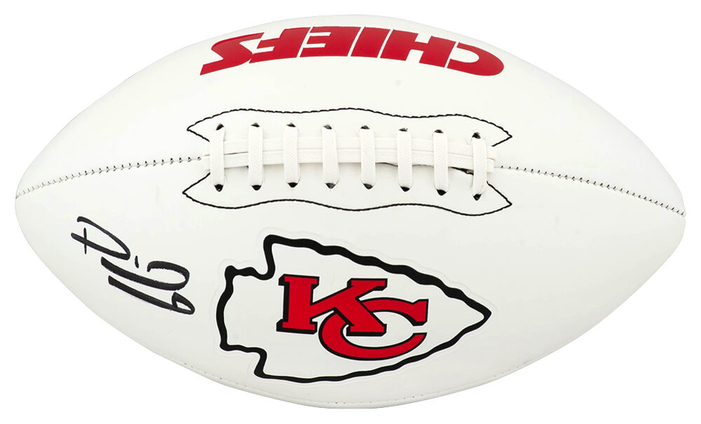 Patrick Mahomes Signed Kansas City Chiefs Franklin White Logo Football (Beckett)