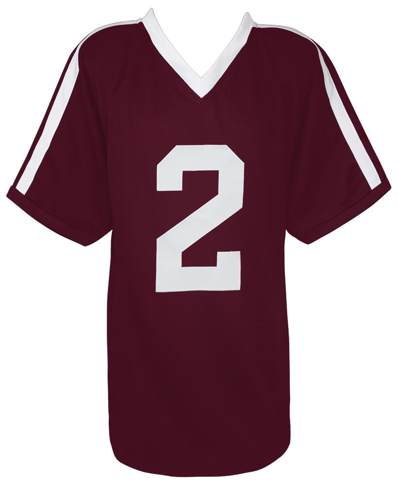 Johnny Manziel Signed Maroon Custom Football Jersey w/12 Heisman