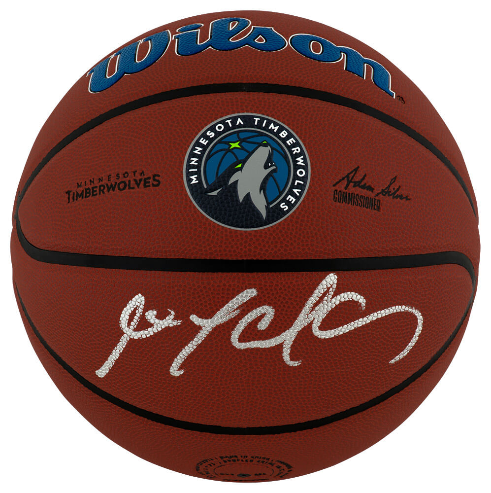 Stephon Marbury Signed Minnesota Timberwolves Logo Wilson NBA Basketball