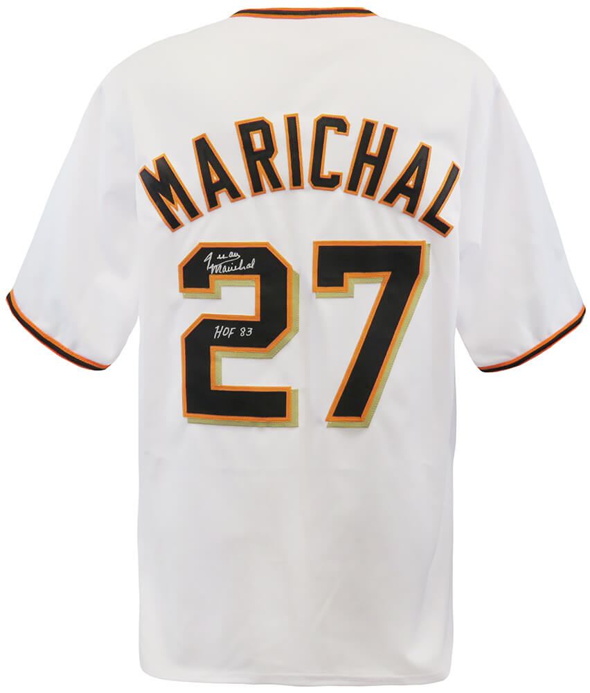 Juan Marichal Signed White Throwback Custom Baseball Jersey w/HOF'83