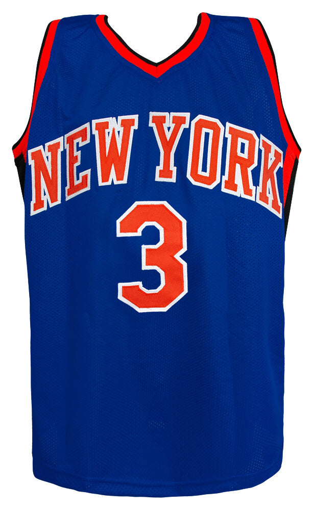 Stephon Marbury Signed Blue Custom Basketball Jersey