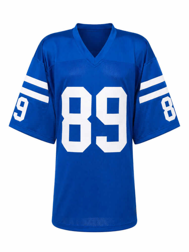 Gino Marchetti Signed Blue Throwback Custom Football Jersey w/HOF'72