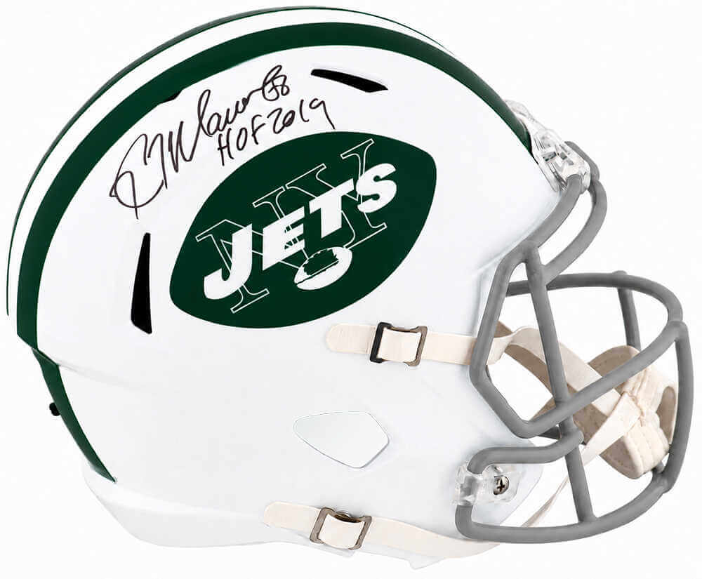 Kevin Mawae Signed New York Jets Throwback (65-77 Style) Riddell Full Size Speed Replica Helmet w/HOF 2019