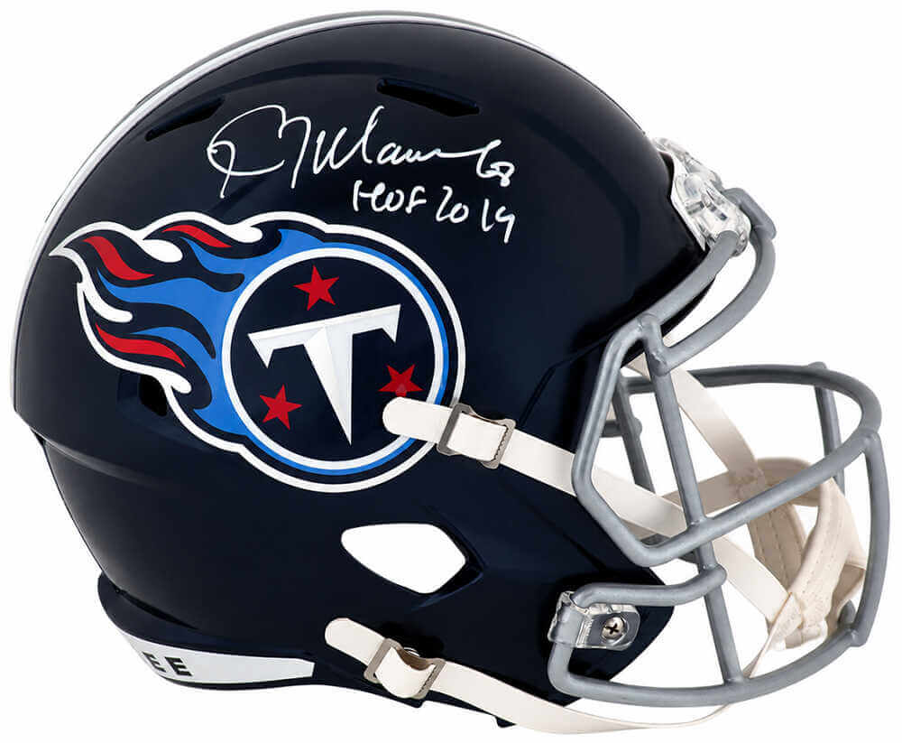 Kevin Mawae Signed Tennessee Titans Navy Riddell Full Size Speed Replica Helmet w/HOF 2019