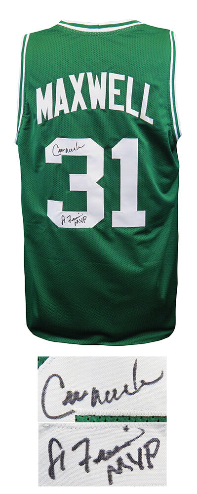 Cedric Maxwell Signed Green Throwback Custom Basketball Jersey w/81 Finals MVP