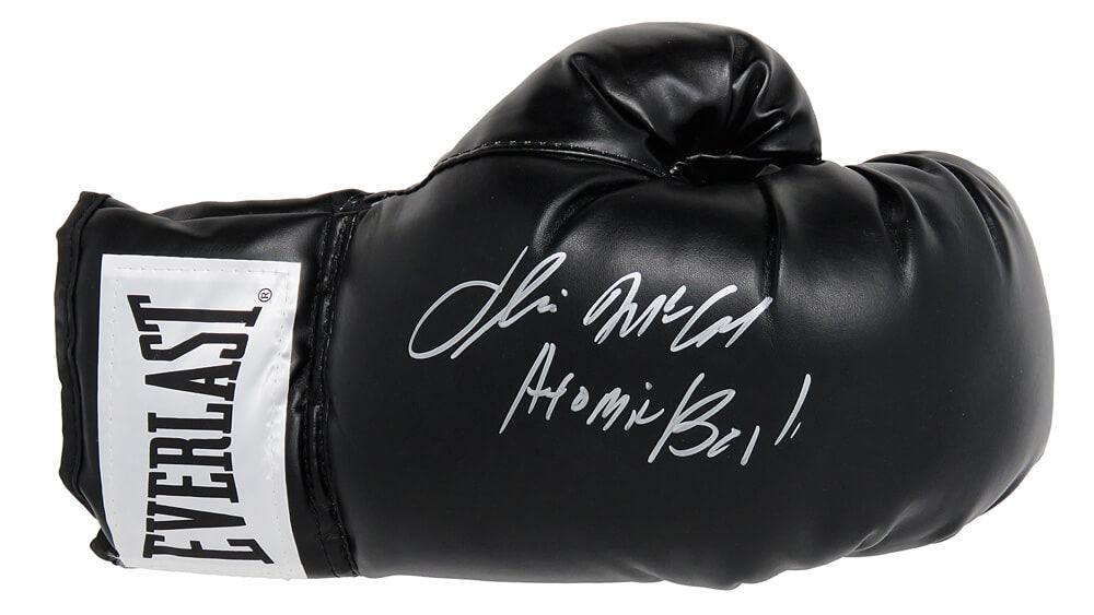 Oliver McCall Signed Everlast Black Boxing Glove w/Atomic Bull