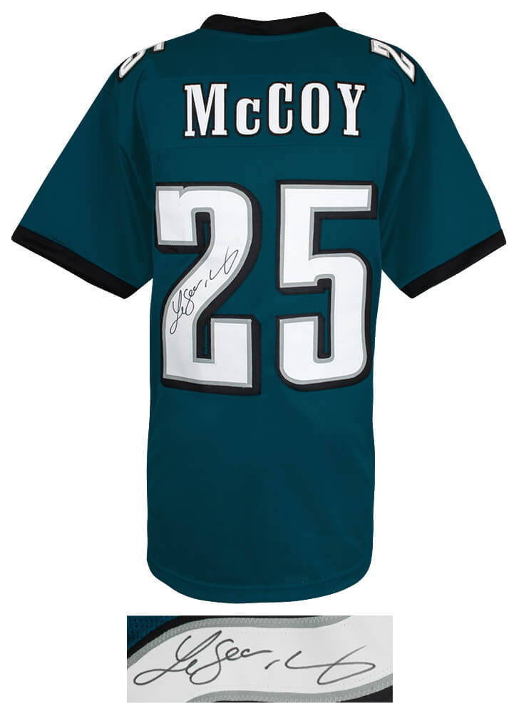 LeSean McCoy Signed Green Custom Football Jersey