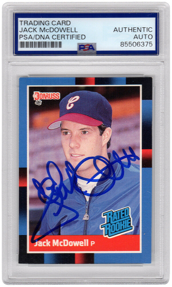 Jack McDowell Signed White Sox 1988 Donruss Rate Rookie Baseball Trading Card #47 - (PSA Encapsulated)