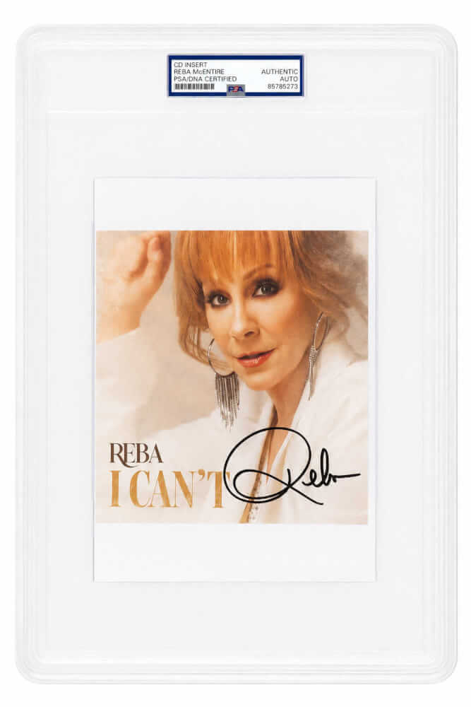 Reba McEntire Signed 'I Can't' 6x6 CD Insert (In Black) - (PSA Encapsulated)