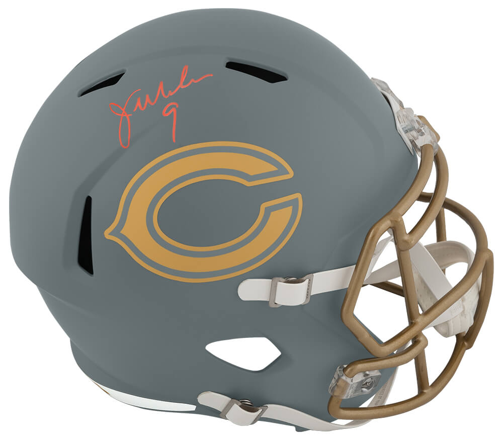Jim McMahon Signed Chicago Bears SLATE Riddell Full Size Speed Replica Helmet