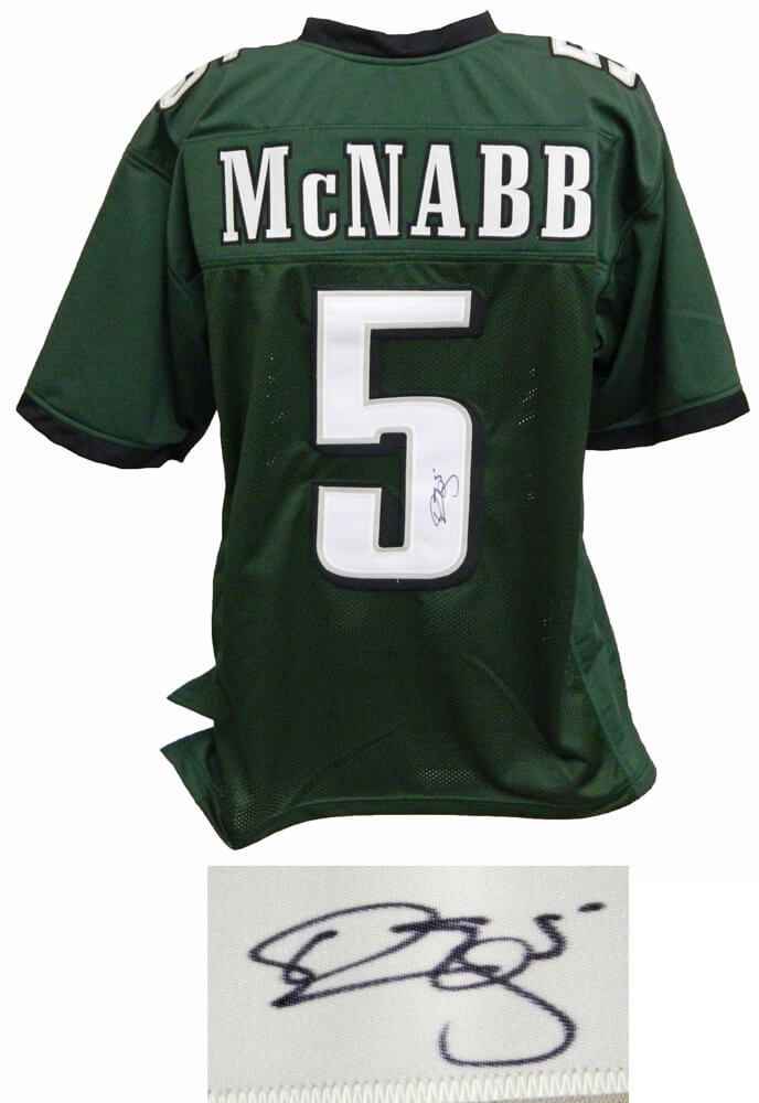 Donovan McNabb Signed Green Custom Football Jersey