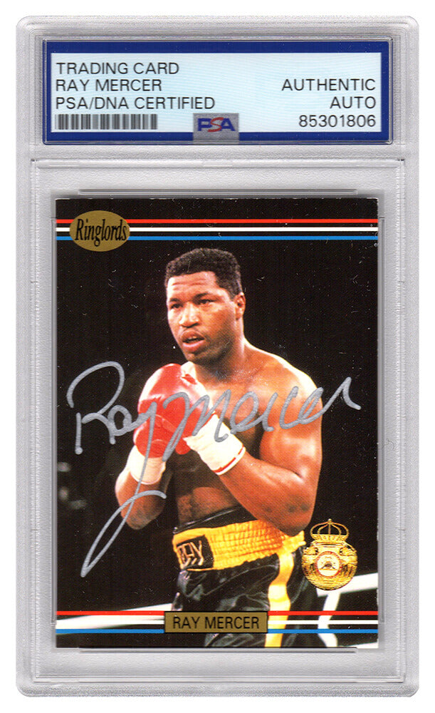 Ray Mercer Signed 1991 Ringlords Boxing Trading Card #13 - (PSA Encapsulated)