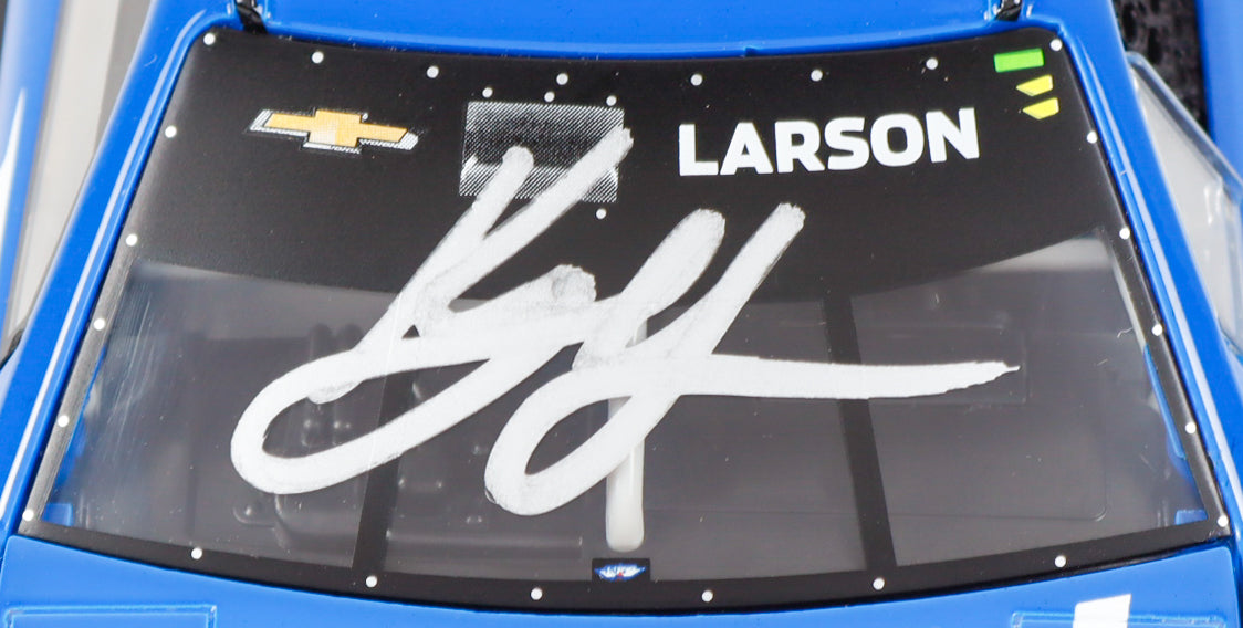Kyle Larson Signed 2024 Hendrickcars.com Indy Win 1:24 Diecast | Raced Version (PA)