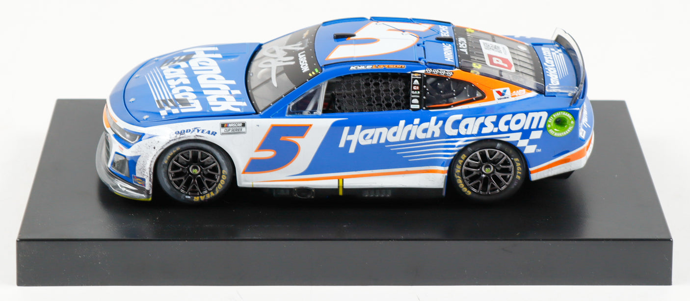 Kyle Larson Signed 2024 Hendrickcars.com Indy Win 1:24 Diecast | Raced Version (PA)