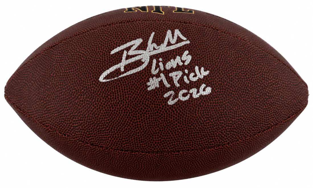 Blake Miller Signed Wilson Super Grip Full Size NFL Football w/Lions #1 Pick 2026