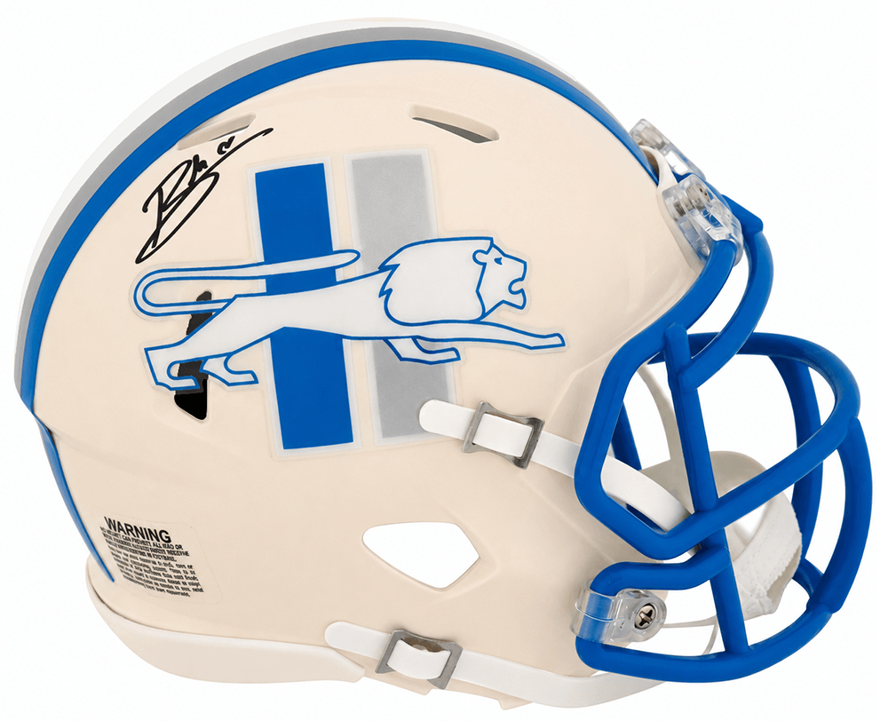Blake Miller Signed Detroit Lions RETRO Riddell Speed Mini Helmet