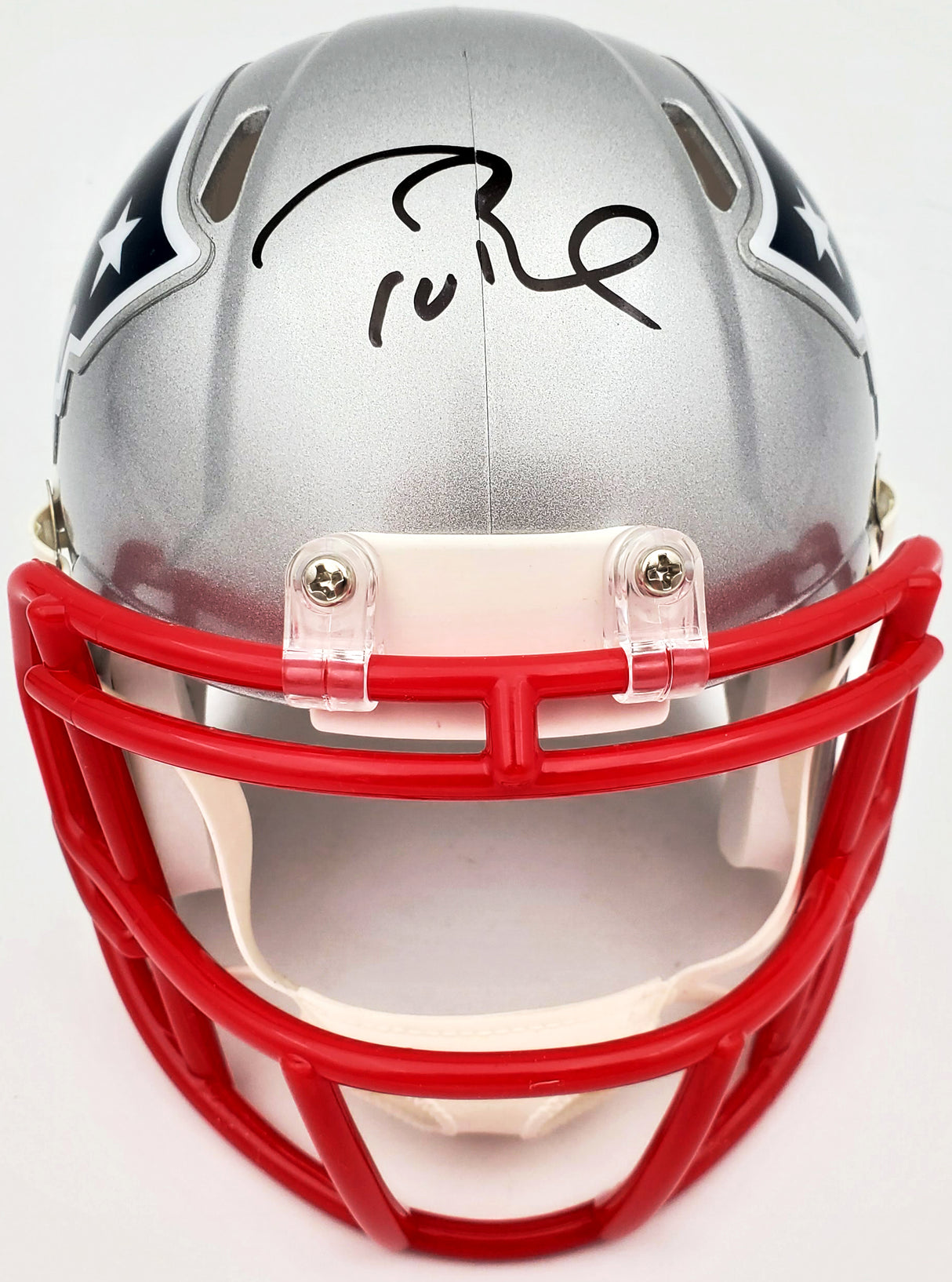 Tom Brady Autographed New England Patriots Replica Speed Mini Helmet Fanatics Stock #193988