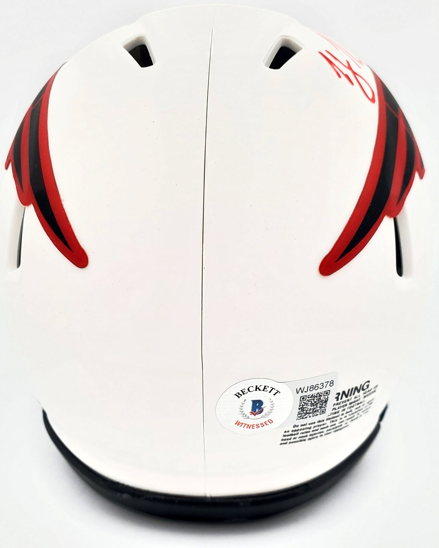 Rodney Harrison Autographed New England Patriots Lunar Eclipse White Speed Mini Helmet Beckett BAS QR Stock #193941