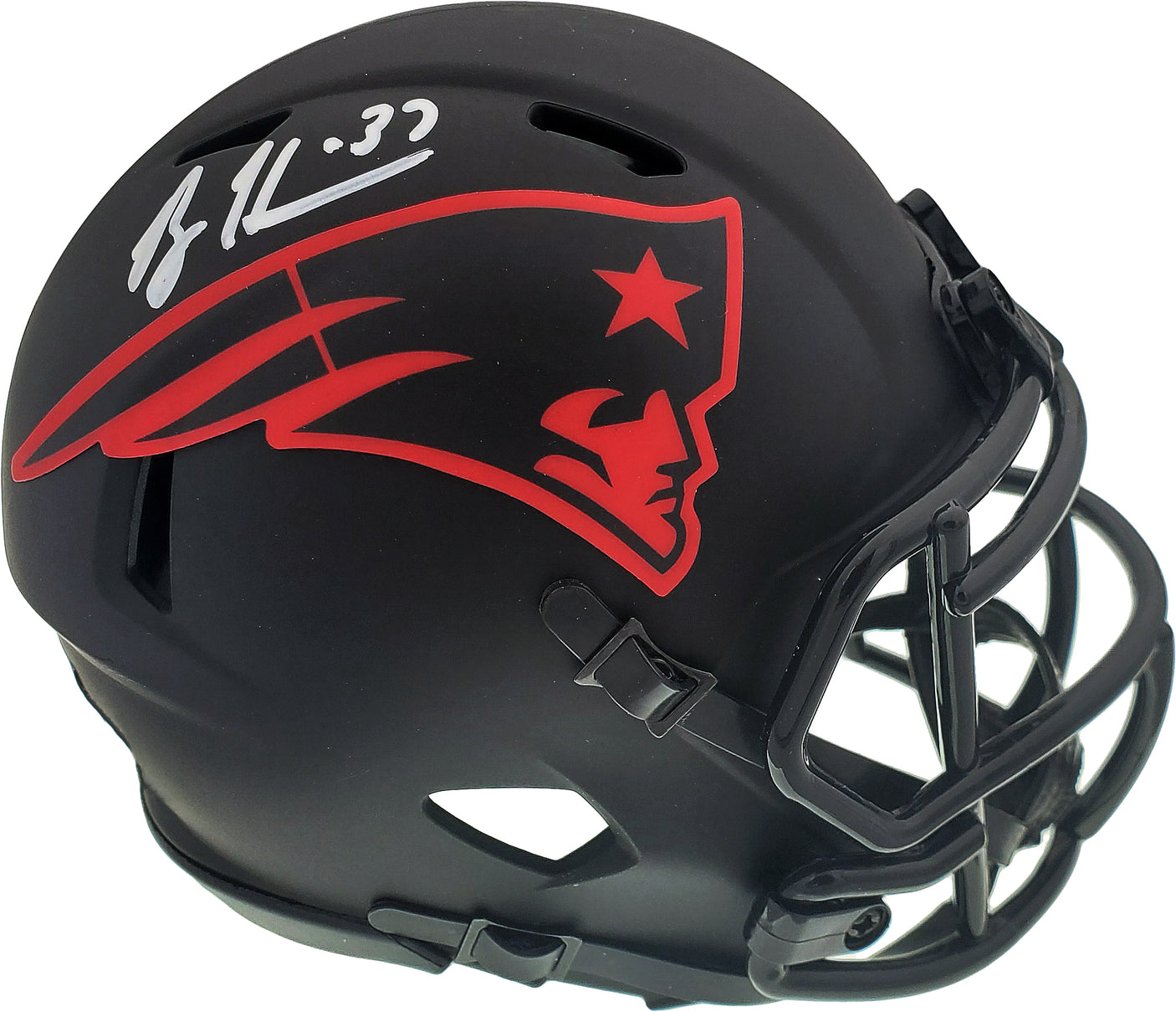 Rodney Harrison Autographed New England Patriots Eclipse Black Speed Mini Helmet Beckett BAS QR Stock #193940