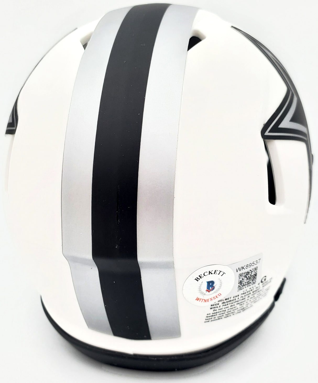 Herschel Walker Autographed Dallas Cowboys Lunar Eclipse White Speed Mini Helmet Beckett BAS QR Stock #193846
