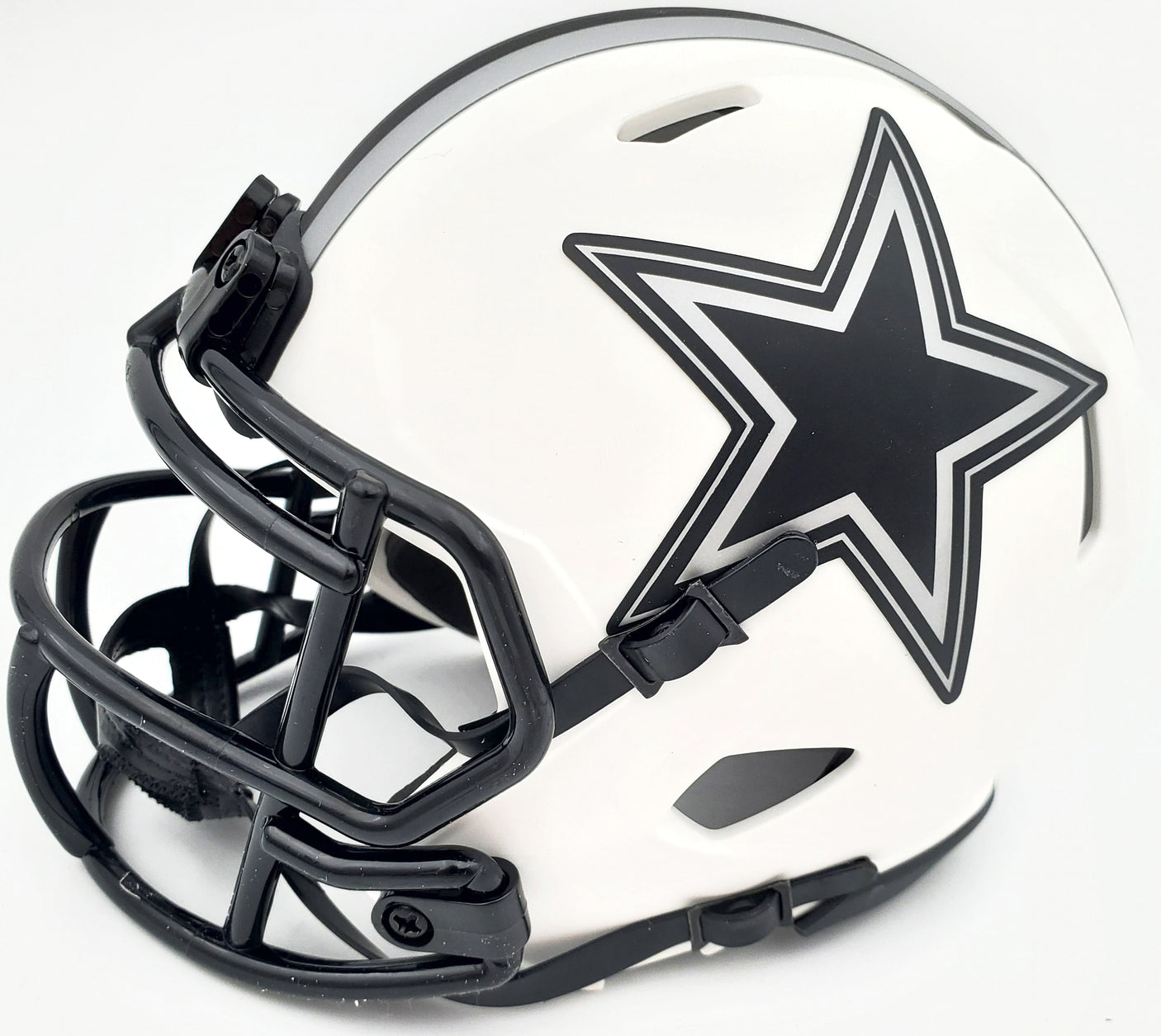 Herschel Walker Autographed Dallas Cowboys Lunar Eclipse White Speed Mini Helmet Beckett BAS QR Stock #193846