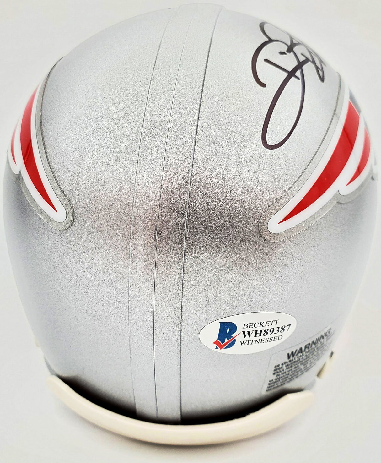 Deion Branch Autographed New England Patriots Silver Mini Helmet Beckett BAS Stock #193776
