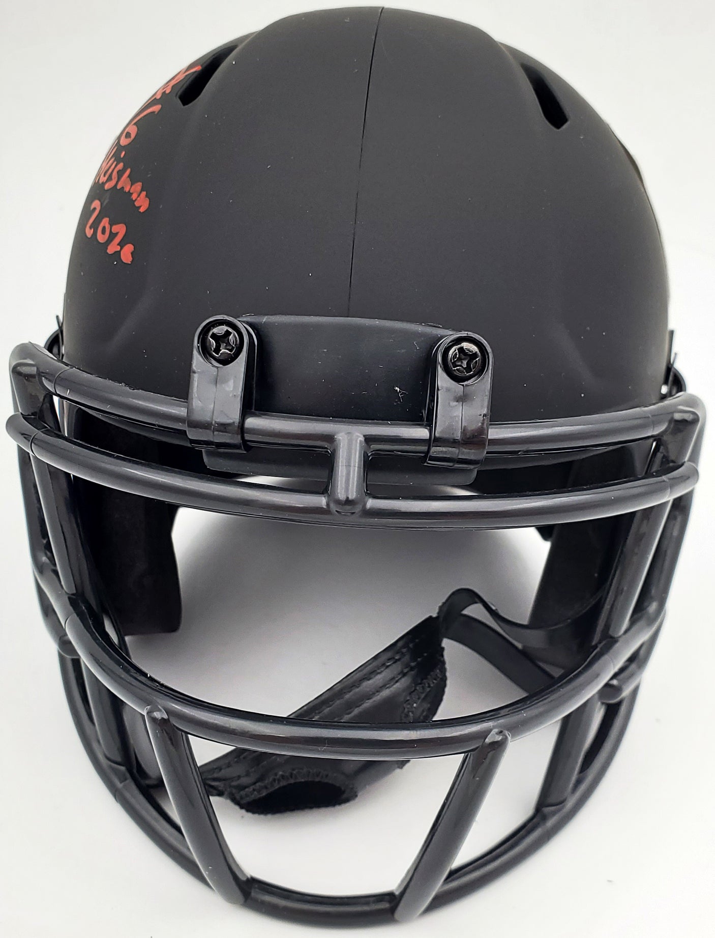 Devonta Smith Autographed Alabama Crimson Tide Eclipse Black Speed Mini Helmet "Heisman 2020" Beckett BAS Stock #191981