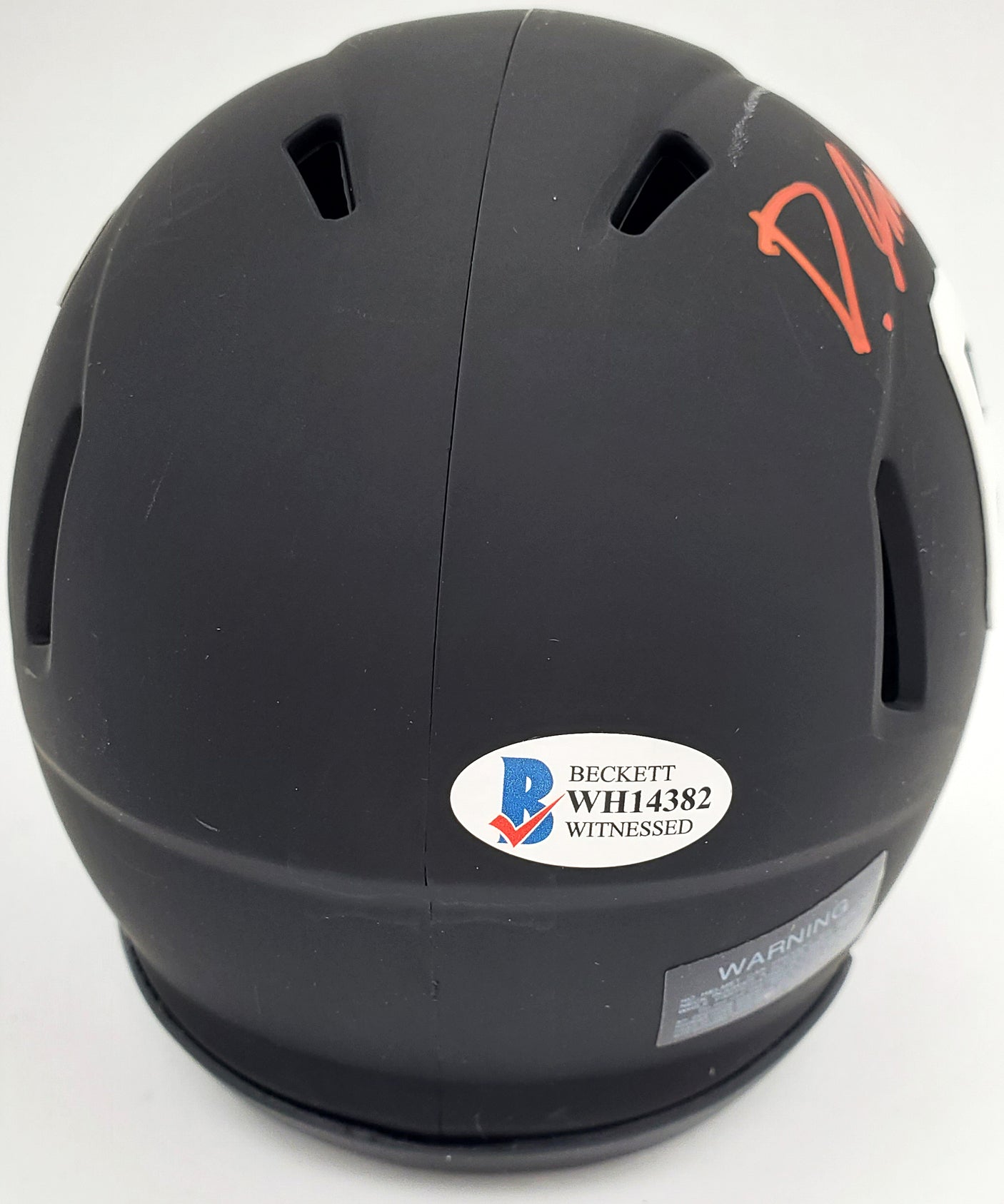 Devonta Smith Autographed Alabama Crimson Tide Eclipse Black Speed Mini Helmet Beckett BAS Stock #191980