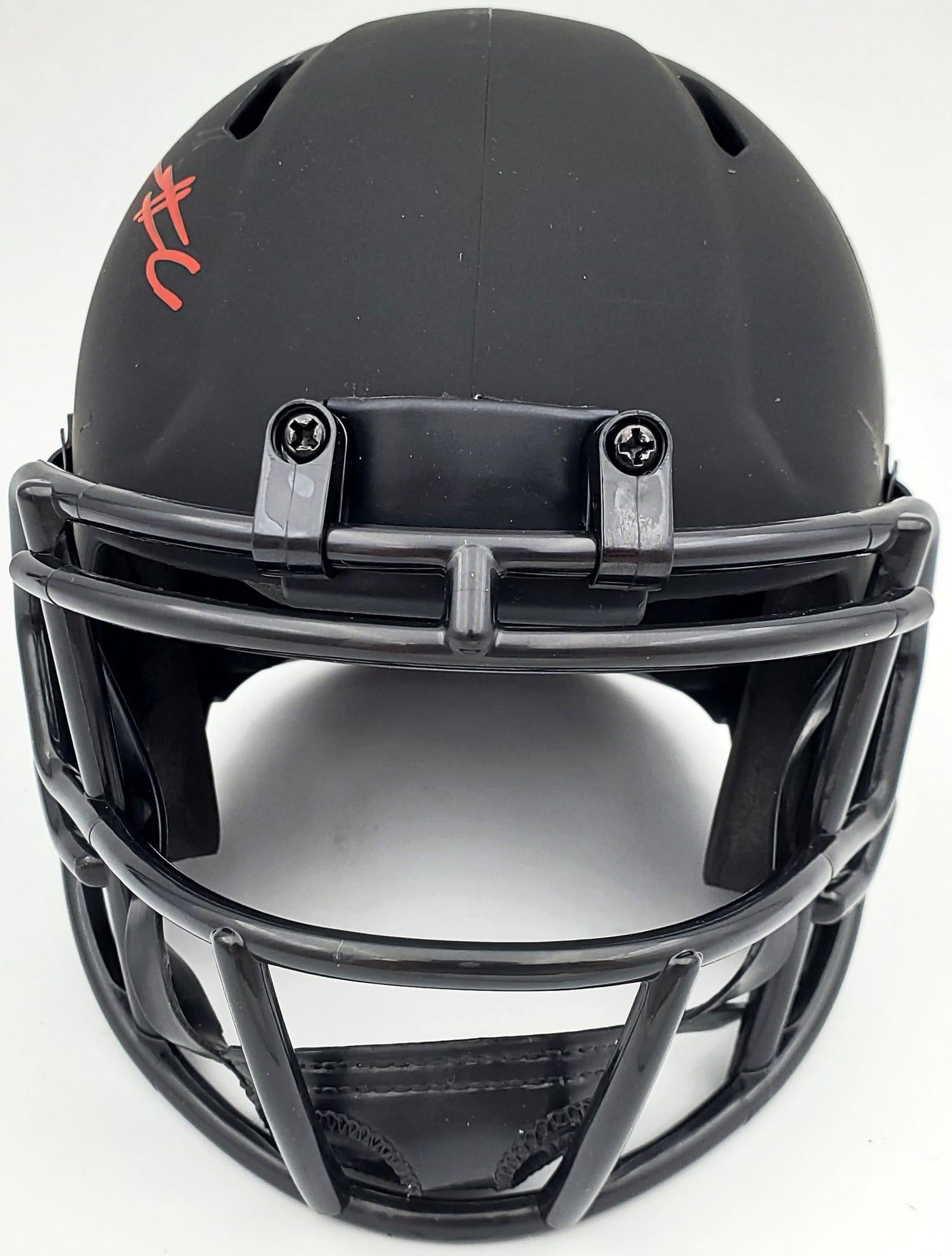 Devonta Smith Autographed Alabama Crimson Tide Eclipse Black Speed Mini Helmet Beckett BAS Stock #191980