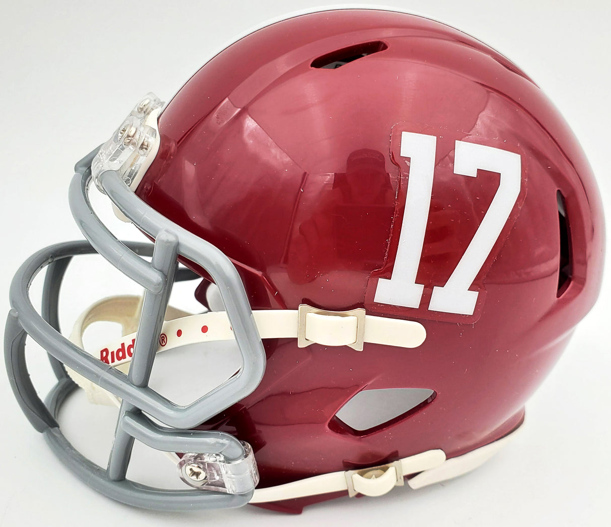 Devonta Smith Autographed Alabama Crimson Tide Speed Mini Helmet Beckett BAS Stock #189551