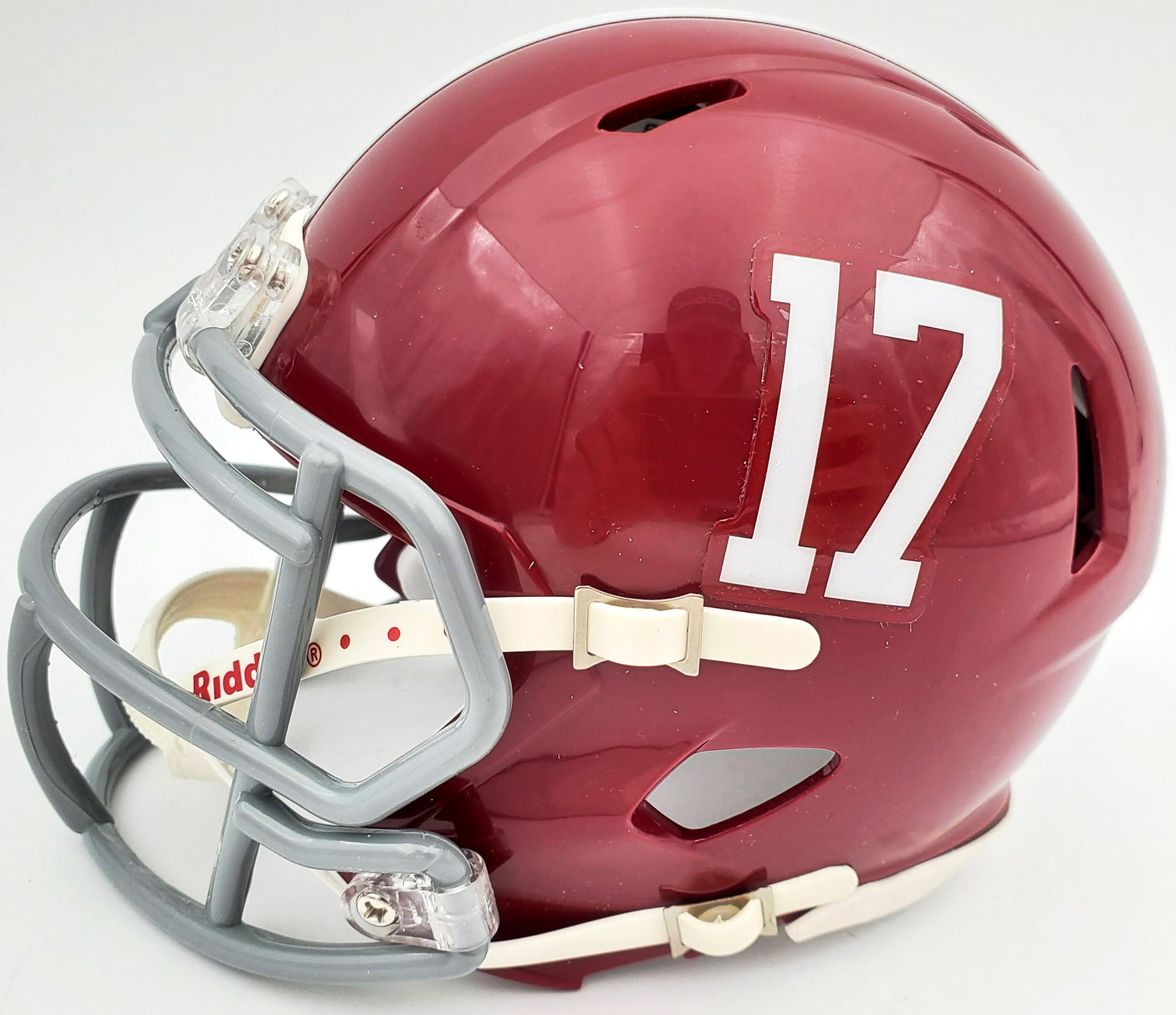 Devonta Smith Autographed Alabama Crimson Tide Speed Mini Helmet Beckett BAS Stock #189551