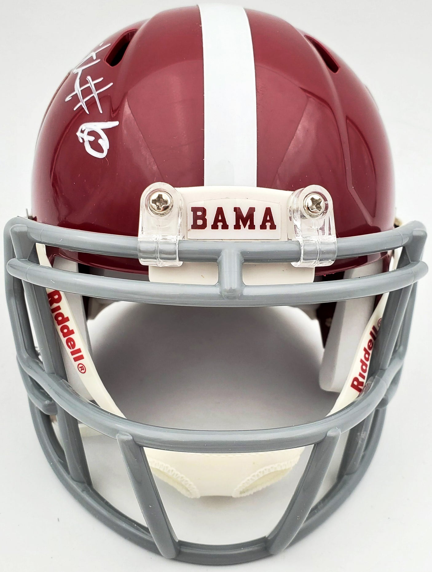 Devonta Smith Autographed Alabama Crimson Tide Speed Mini Helmet Beckett BAS Stock #189551