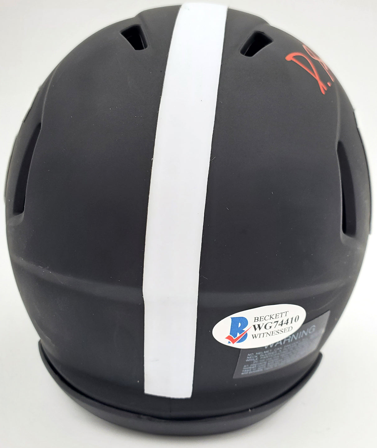 Devonta Smith Autographed Eclipse Black Alabama Crimson Tide Speed Mini Helmet Beckett BAS Stock #189550