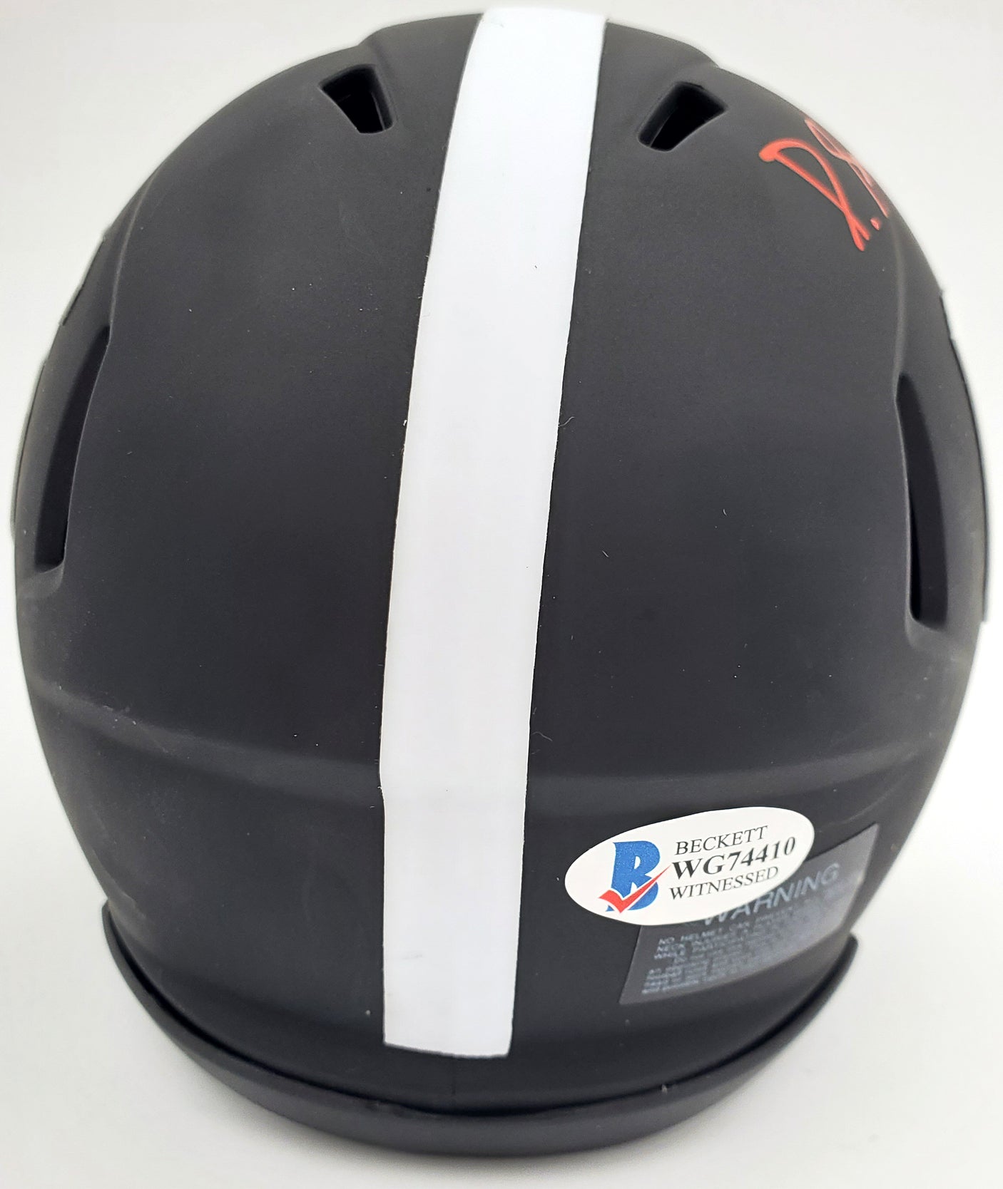 Devonta Smith Autographed Eclipse Black Alabama Crimson Tide Speed Mini Helmet Beckett BAS Stock #189550