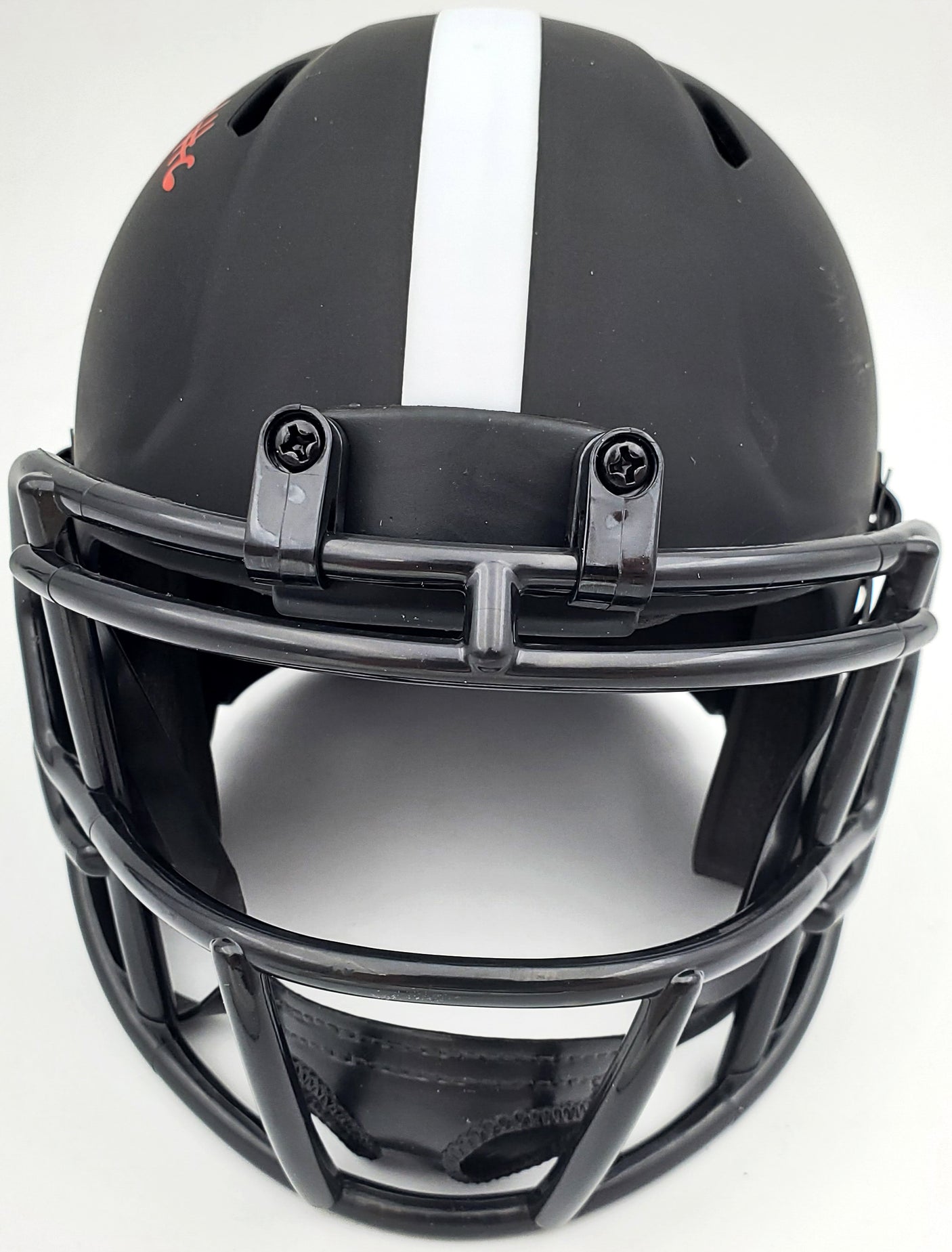 Devonta Smith Autographed Eclipse Black Alabama Crimson Tide Speed Mini Helmet Beckett BAS Stock #189550