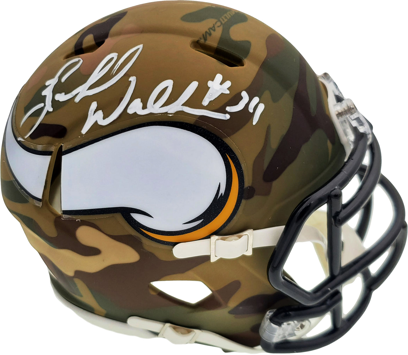Herschel Walker Autographed Minnesota Vikings Camo Speed Mini Helmet Beckett BAS Stock #185957