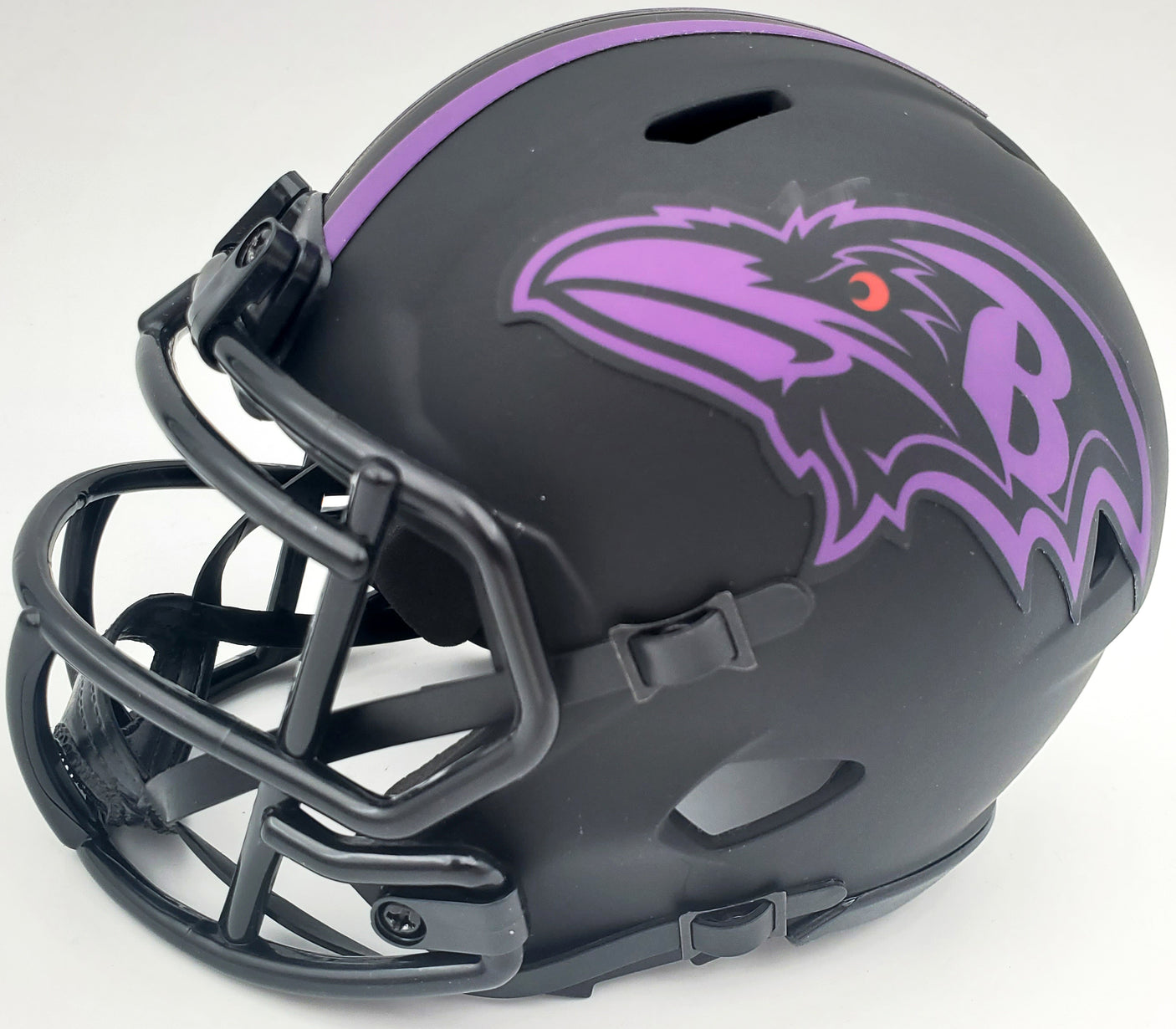 Patrick Queen Autographed Eclipse Black Baltimore Ravens Speed Mini Helmet Beckett BAS Stock #185830