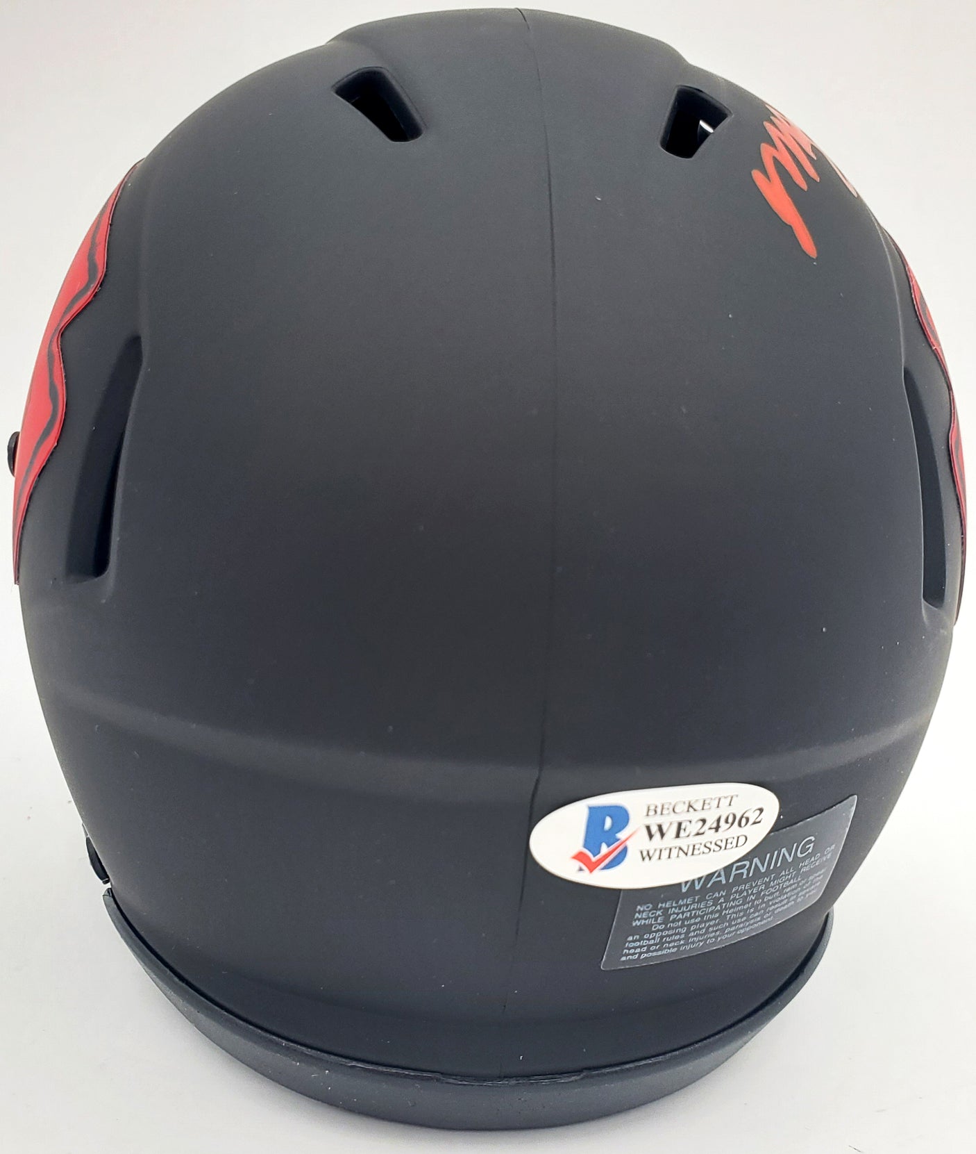 Mecole Hardman Autographed Kansas City Chiefs Eclipse Black Speed Mini Helmet "Jet" Beckett BAS Stock #185785